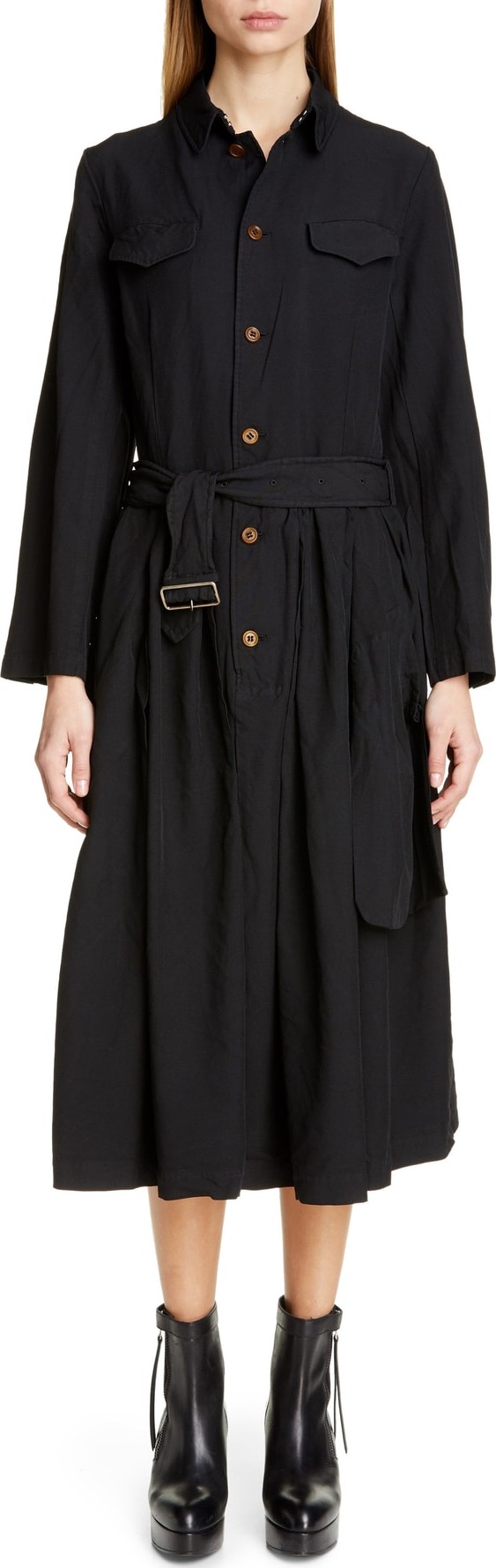 Comme Des Garcons Belted Shirtdress