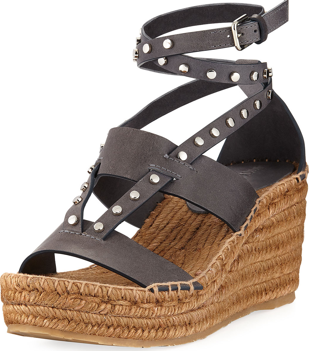 Jimmy Choo Danica Studded Wedge Espadrille Sandal