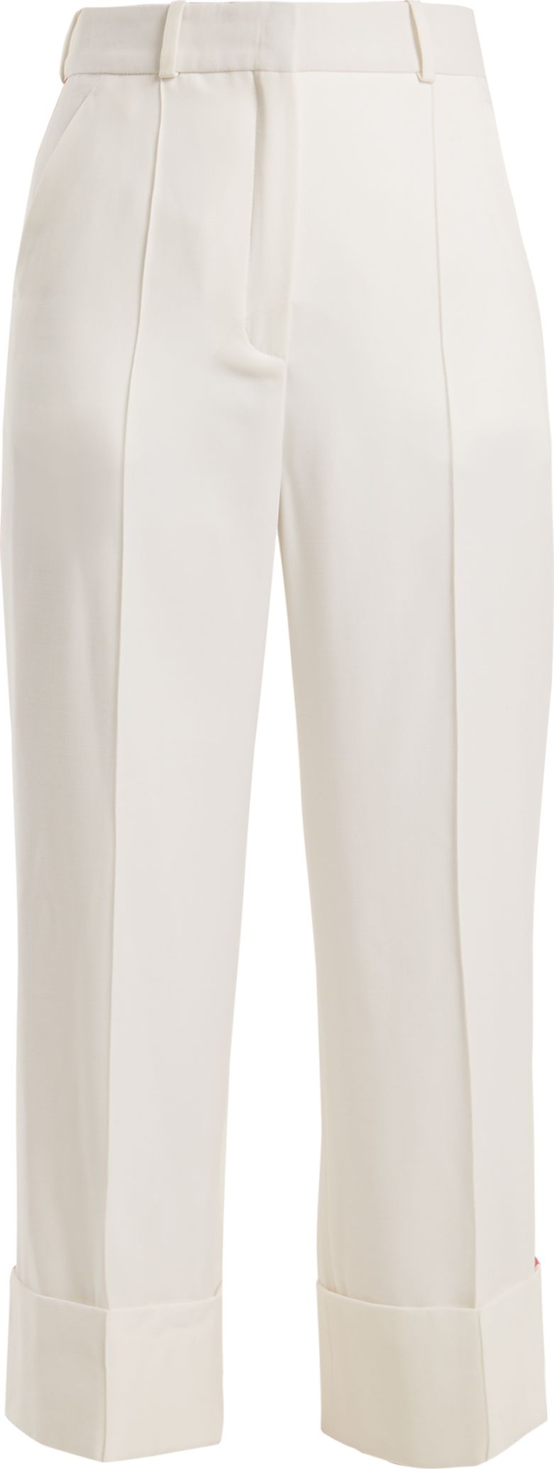 Racil Leonard side-stripe wide-leg wool cropped trousers