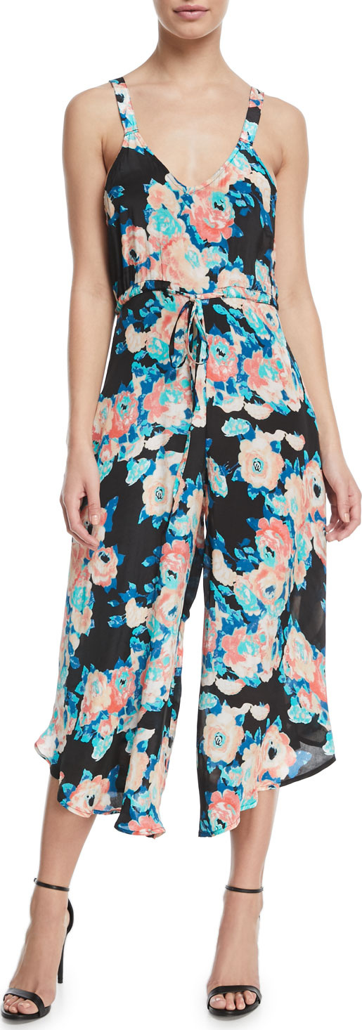 Tolani Melissa Floral-Print Crop Jumpsuit