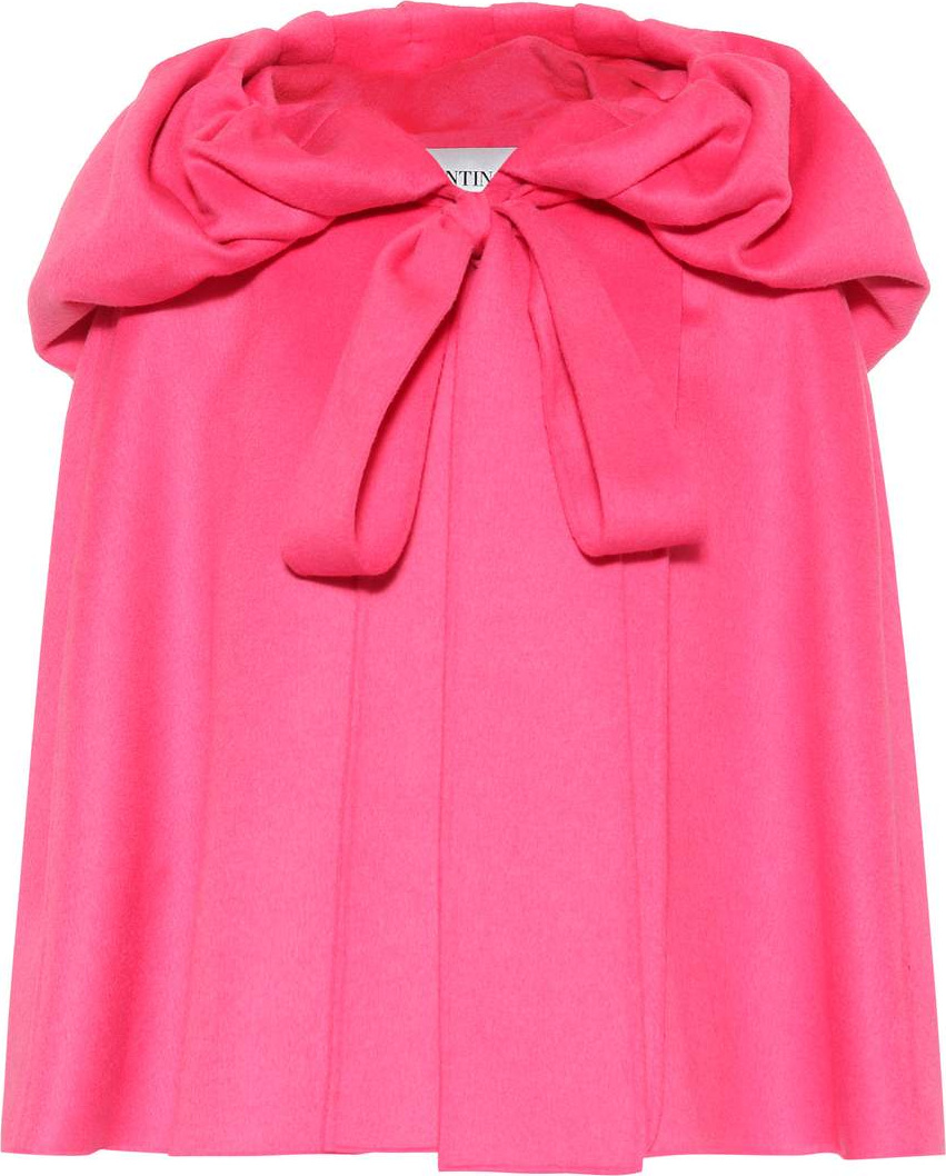 Valentino Hooded wool-blend cape