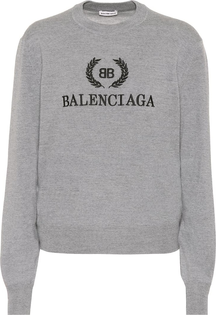 Balenciaga Embroidered wool sweater