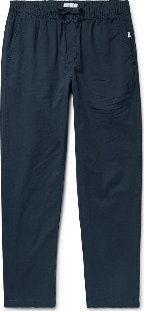 Onia Jimmy Slim-Fit Cotton-Twill Drawstring Trousers