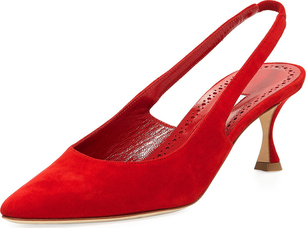 Manolo Blahnik Betty Suede Slingback Pump