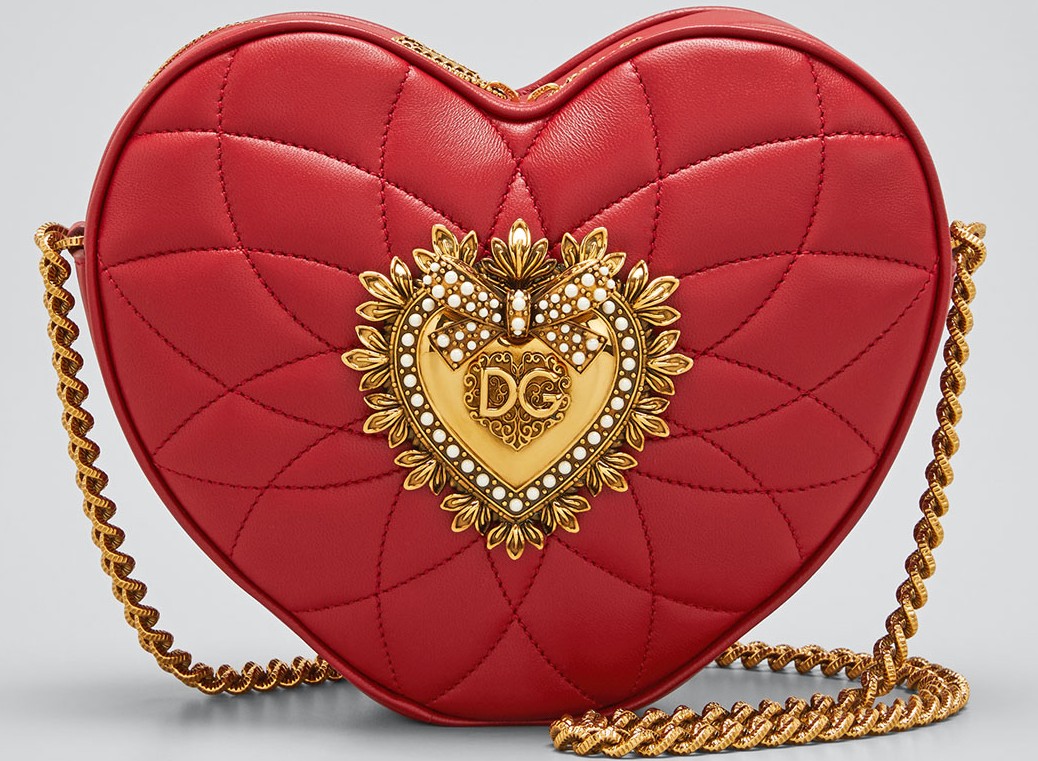 Dolce & Gabbana Devotion Heart Zip Crossbody Bag