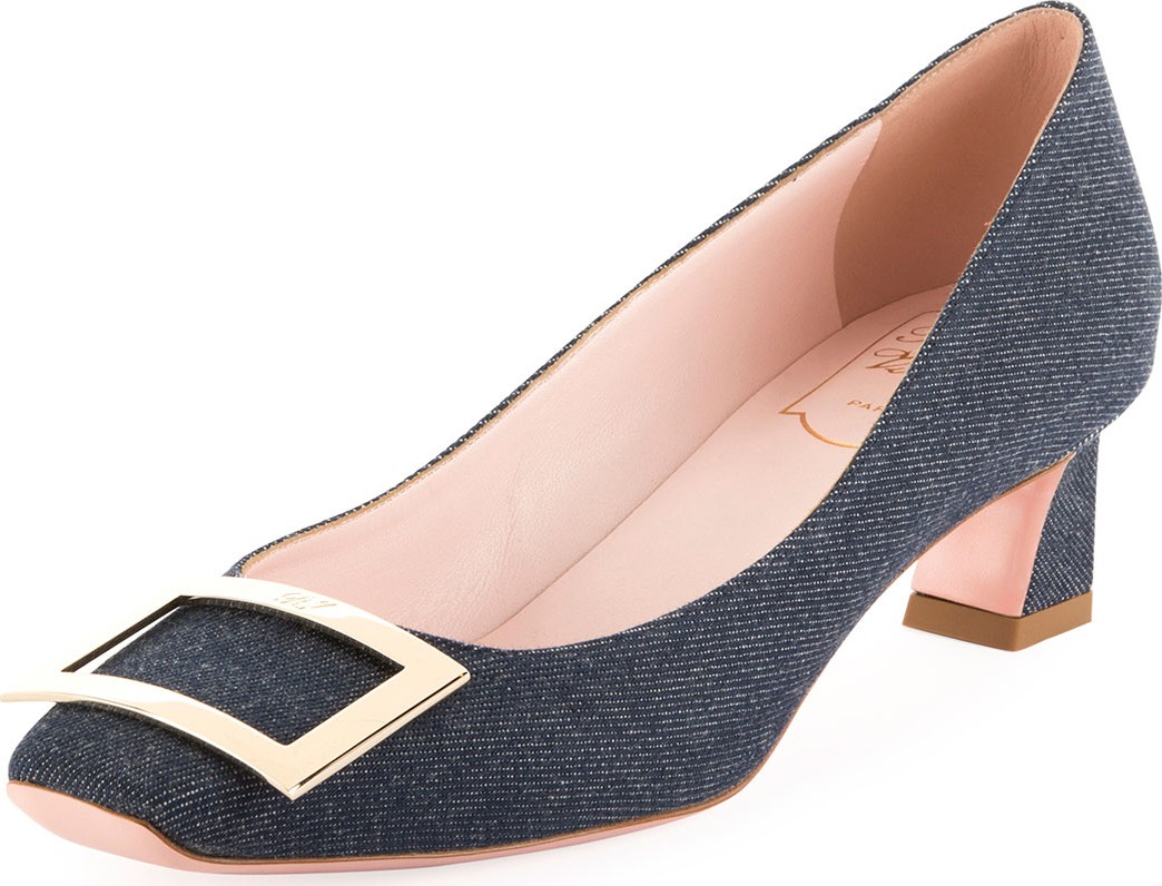 Roger Vivier Belle Vivier Trompette Denim Pumps