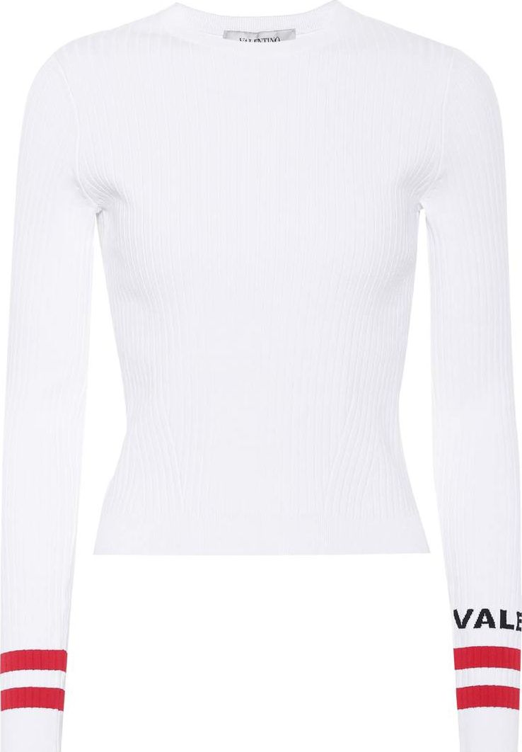 Valentino Long-sleeved rib-knit shirt