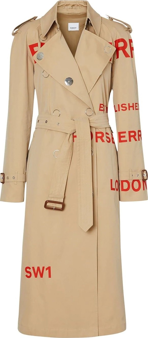 Burberry London England Trenchcoat with Red Print