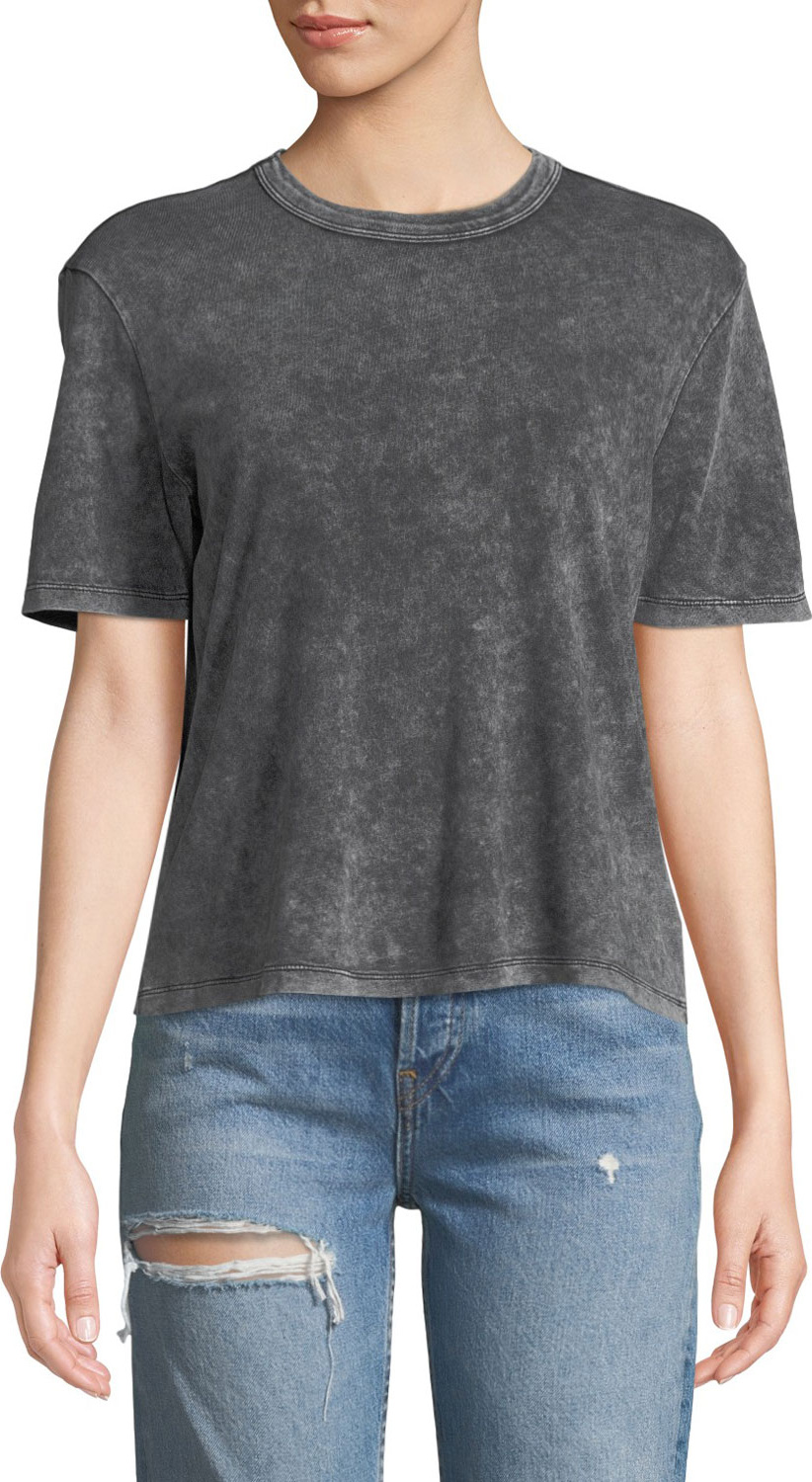 Splendid Outpost Mineral Wash Short-Sleeve Cropped Tee