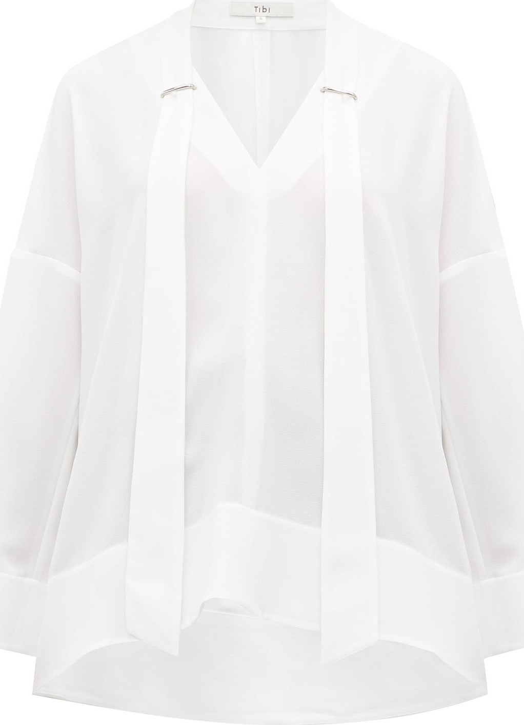 Tibi Savannah V-neck crepe blouse