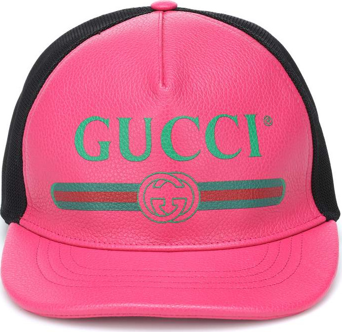 Gucci Gucci Print leather cap