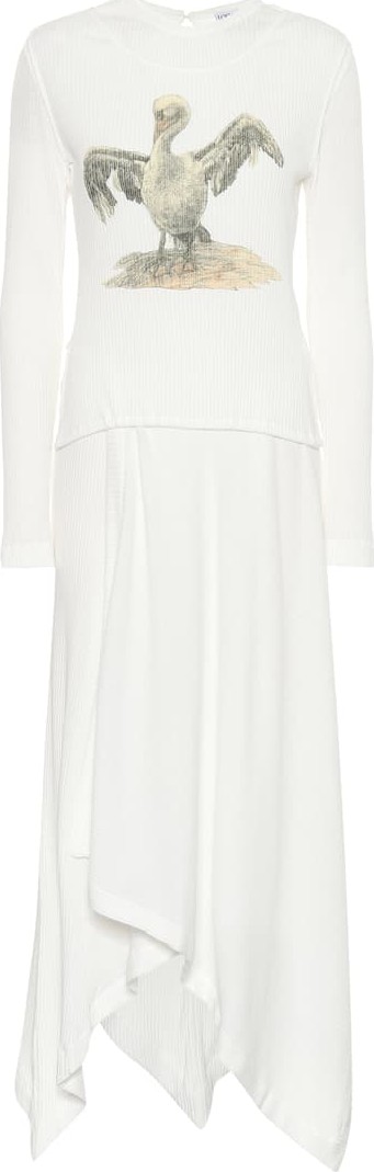 LOEWE Printed stretch jersey dress