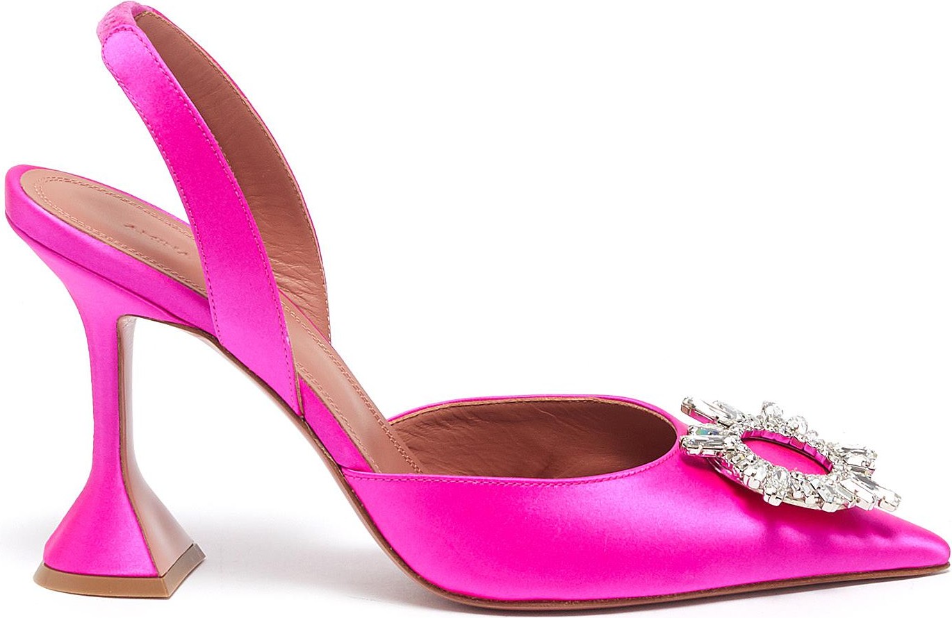 Amina Muaddi '''''''Begum' crystal brooch slingback pumps