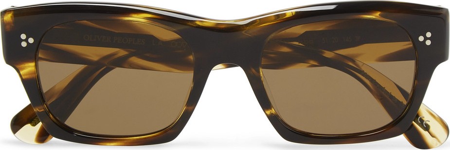 Oliver Peoples Isba Round-Frame Tortoiseshell Acetate Sunglasses