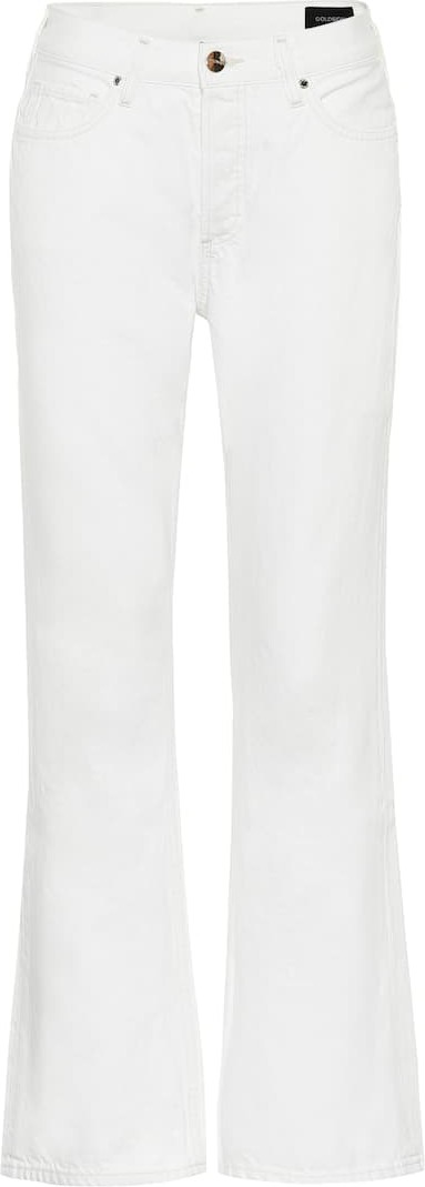 GOLDSIGN High-rise cropped flared jeans