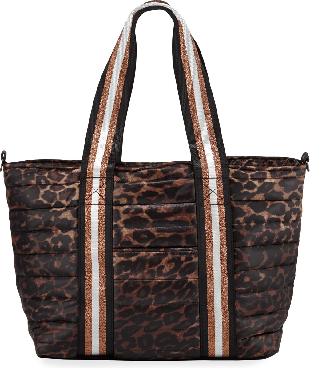 Think Royln Wingman Leopard-Print Quilted Tote Bag