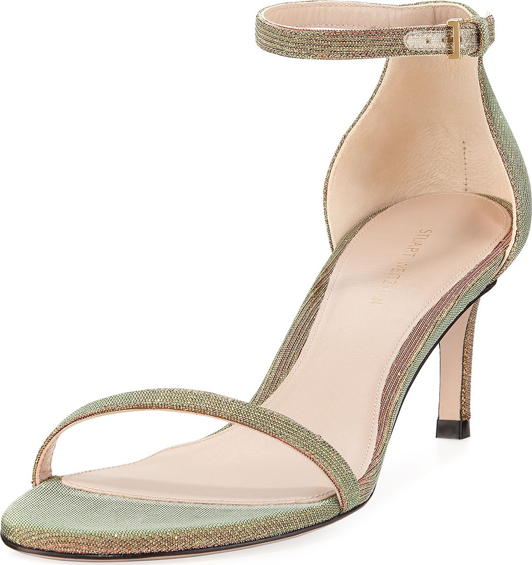 Stuart Weitzman 45NUDIST Nighttime Naked Fabric Sandals