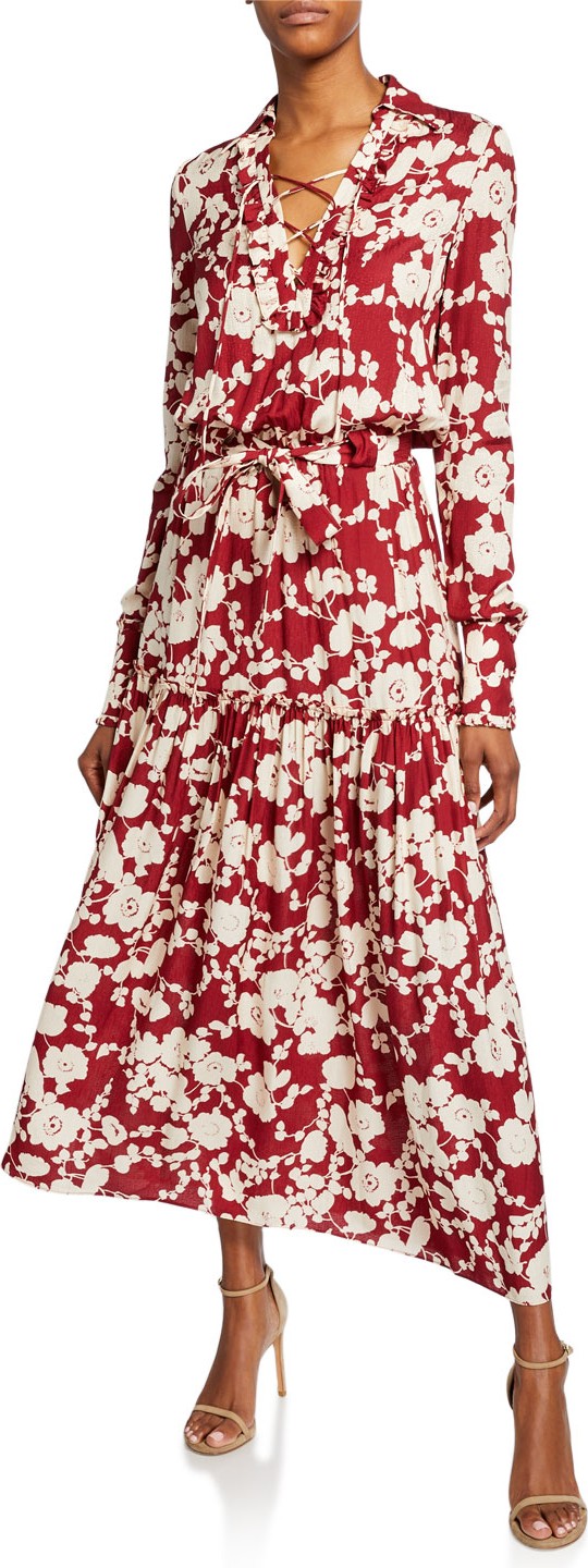 Alexis Ambrosia Floral-Print Long-Sleeve Dress
