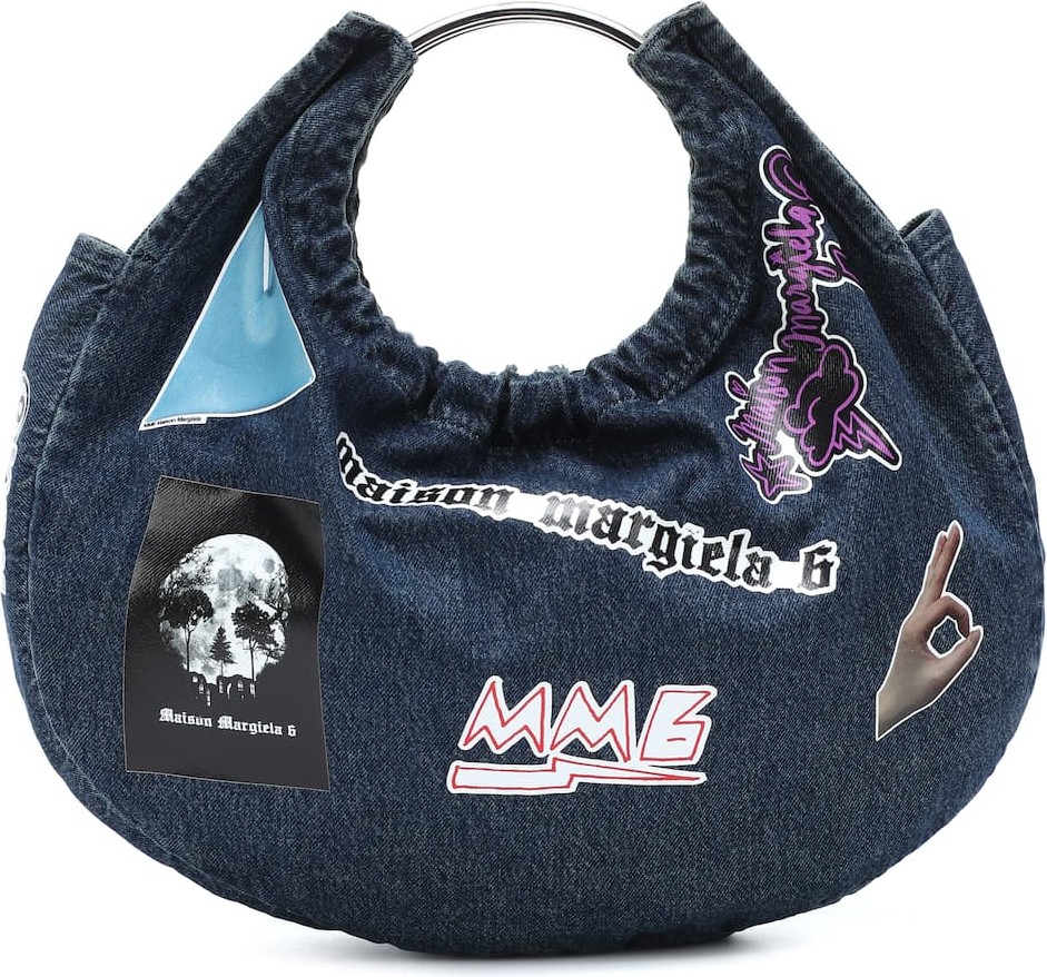 MM6 Maison Margiela Printed denim tote