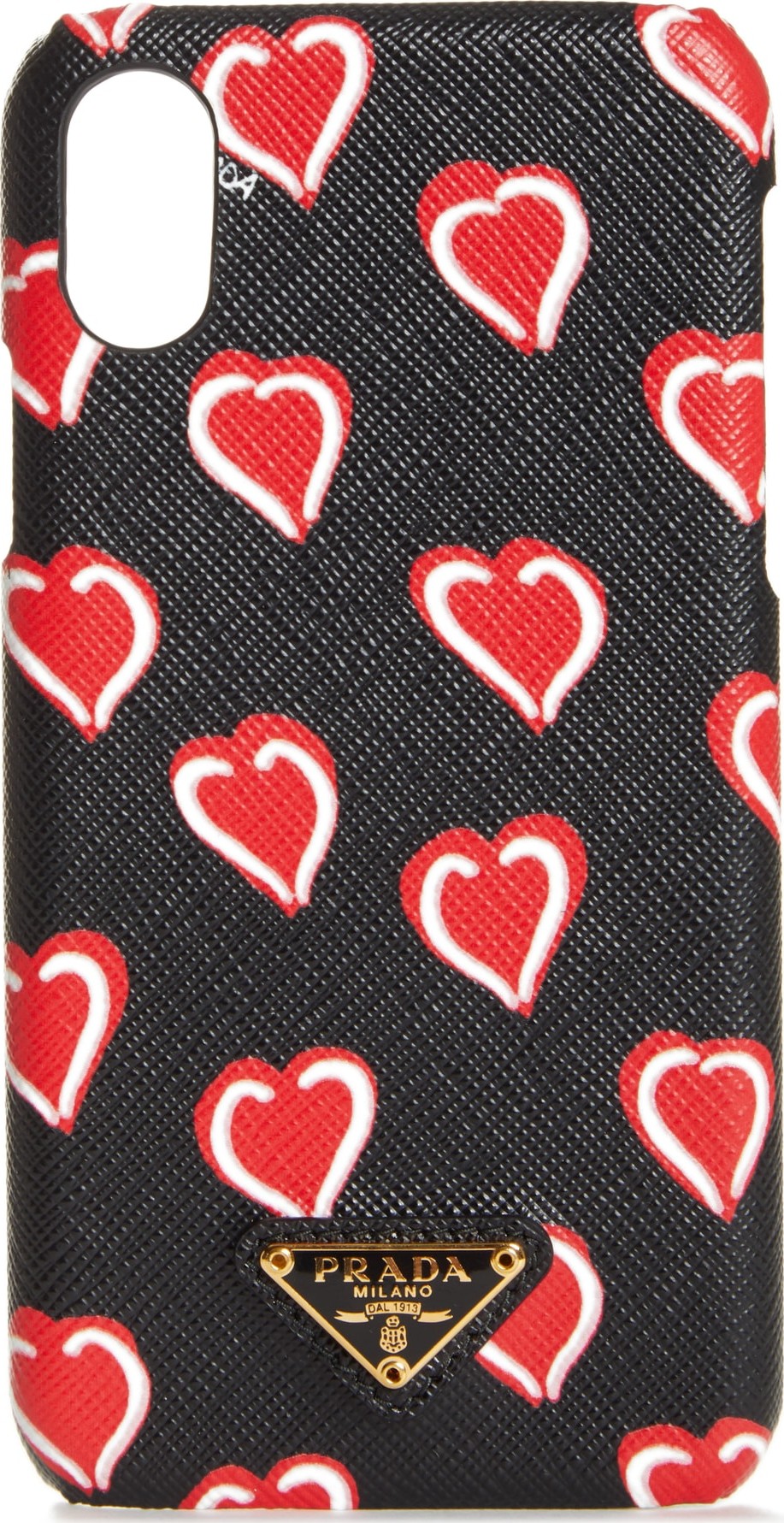 Prada Heart Saffiano Leather iPhone X case