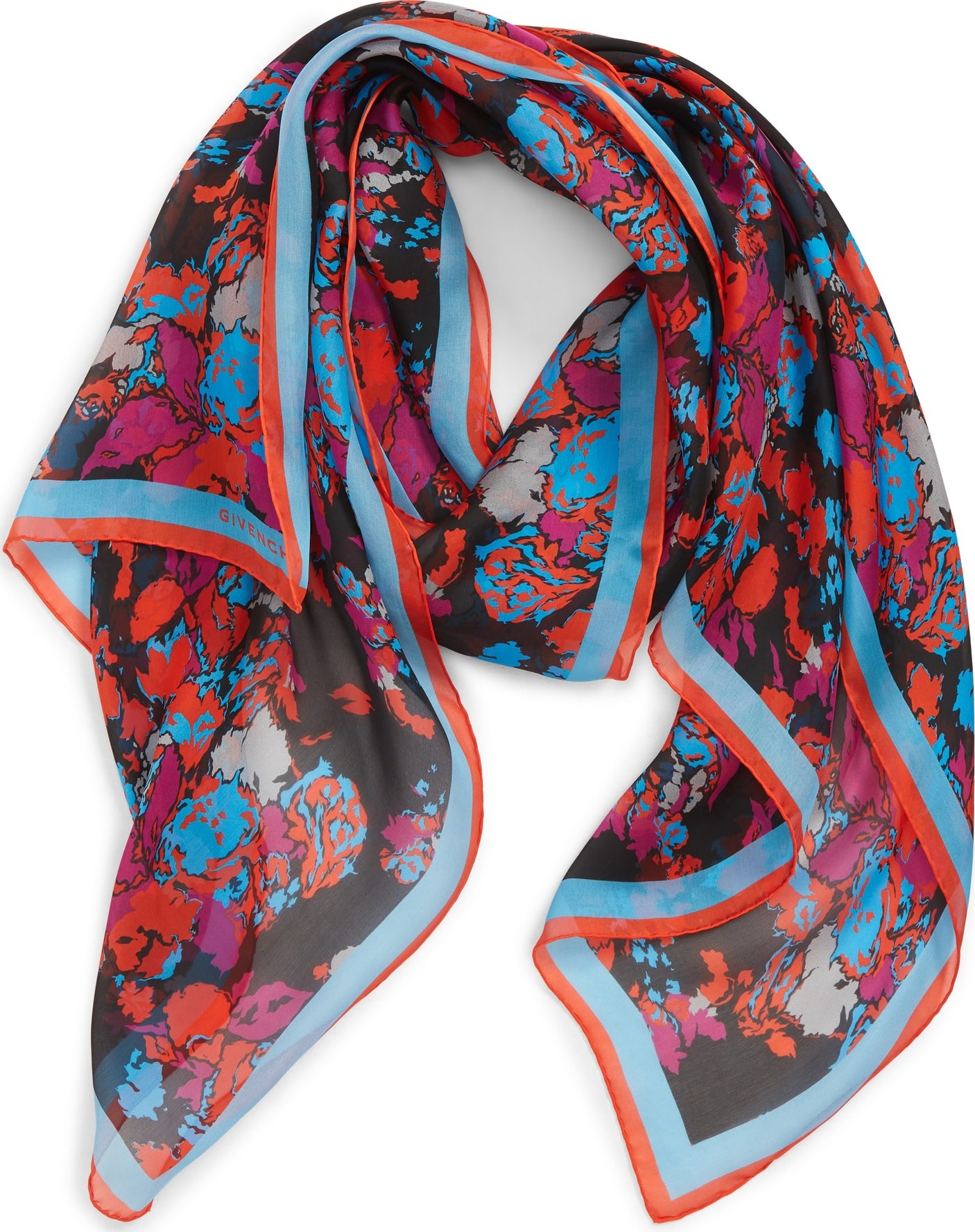Givenchy Fire Flower Silk Scarf