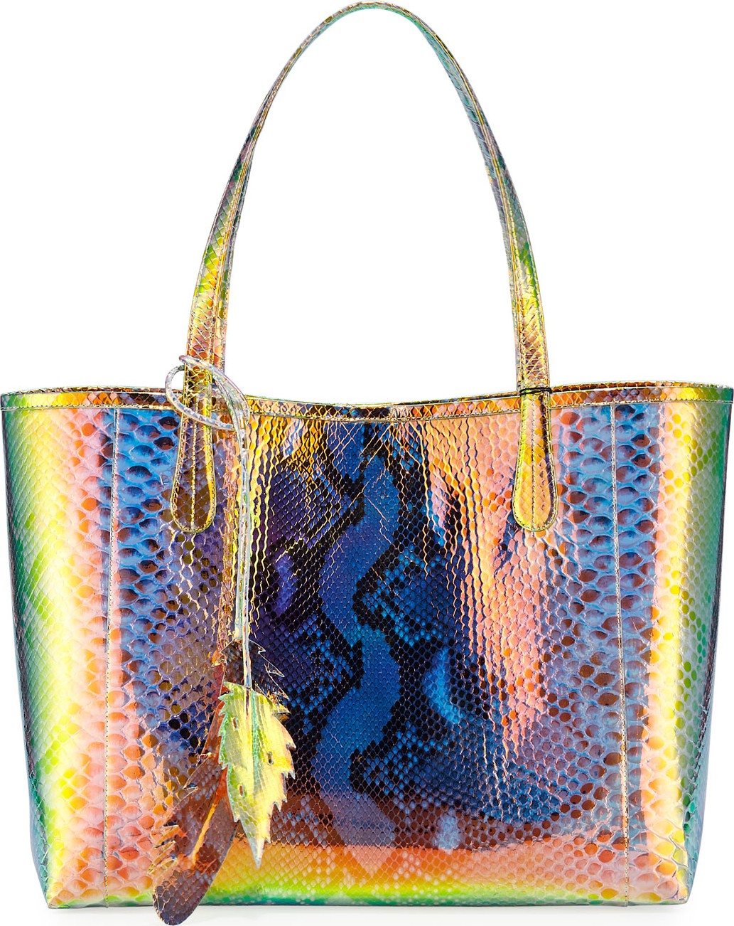 Nancy Gonzalez Erika Iridescent Python Tote Bag