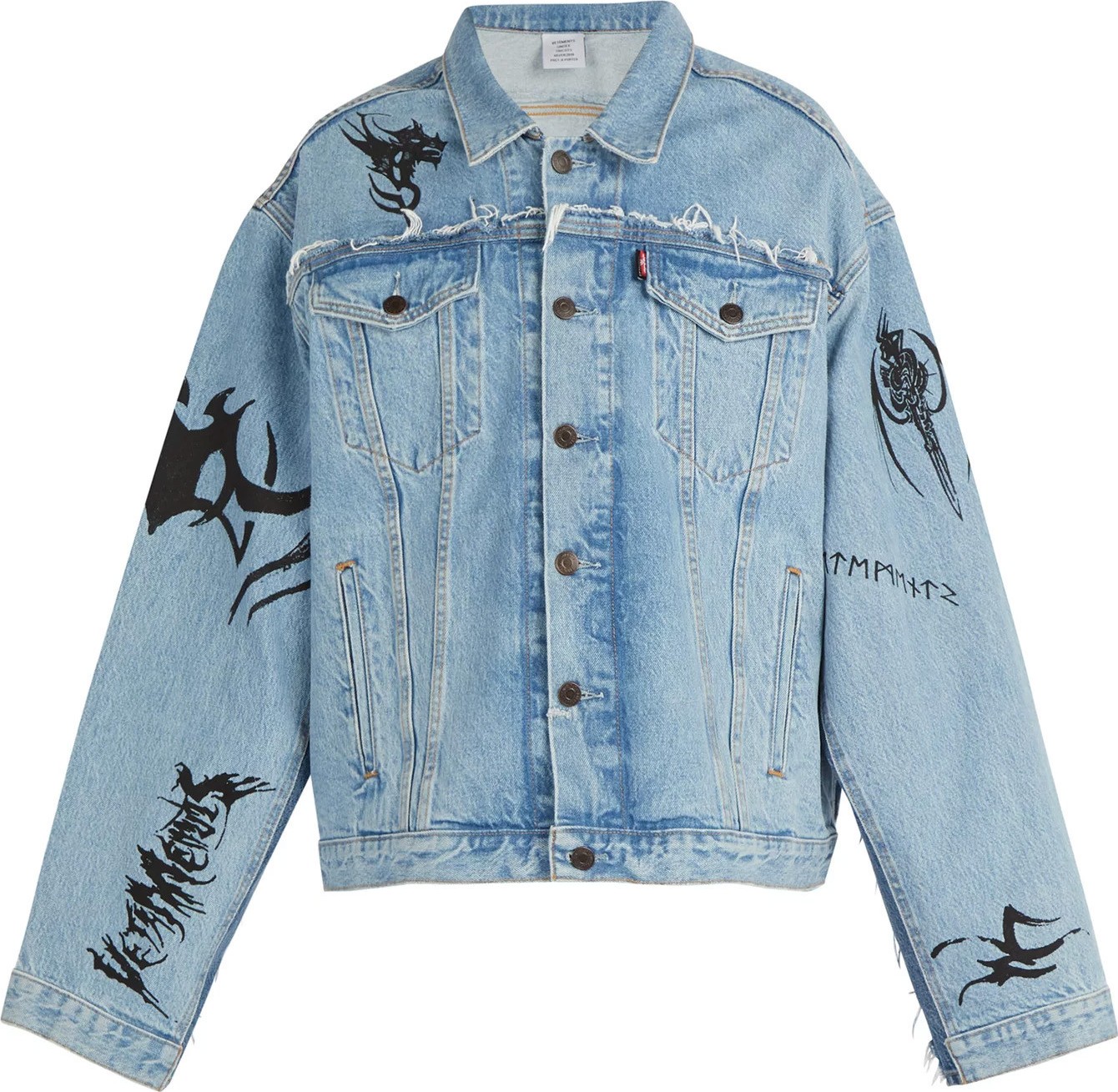 Vetements Vetements x Levi's Tribal print oversized denim jacket