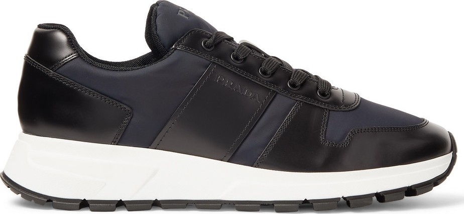 Prada Match Race Leather-Trimmed Nylon Sneakers