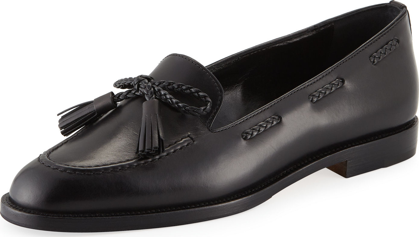 Manolo Blahnik Leather Loafers with Tassels
