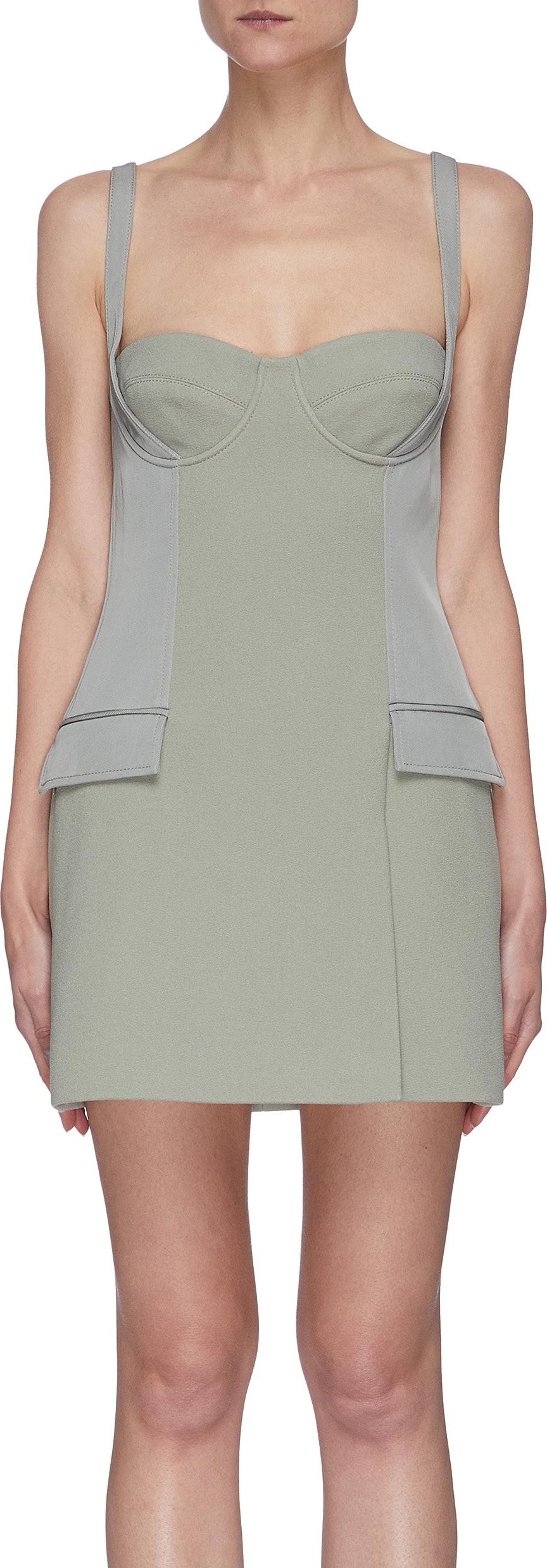Dion Lee Panelled bustier sleeveless mini dress