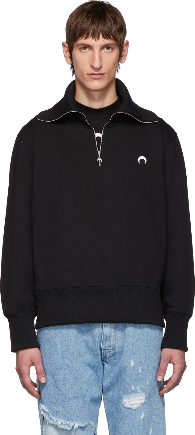 Marine Serre Black Radiation Print Sweatshirt