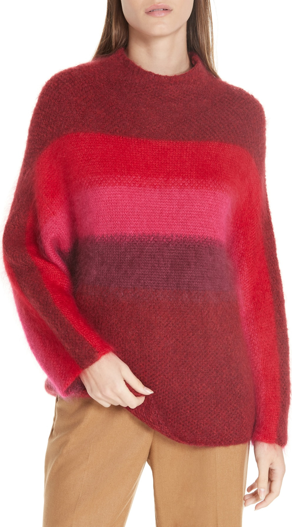 Rag & Bone Holland Stripe Merino Wool & Mohair Blend Sweater