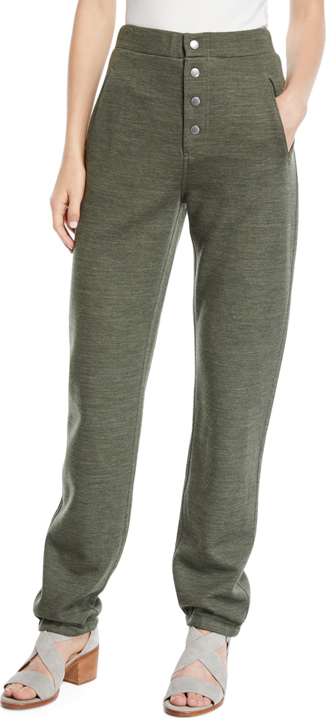 Rag & Bone Sailor Wool-Blend Sweatpants with Exposed Fly