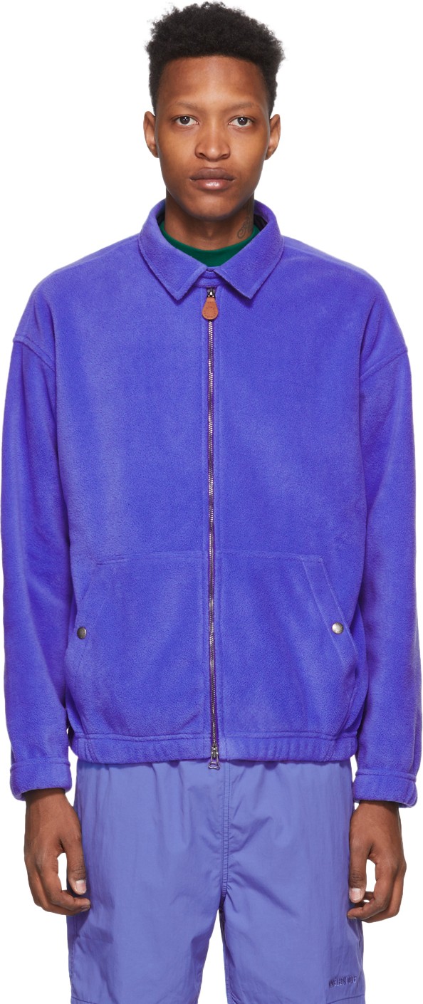 Aimé Leon Dore Blue Fleece Full-Zip Jacket