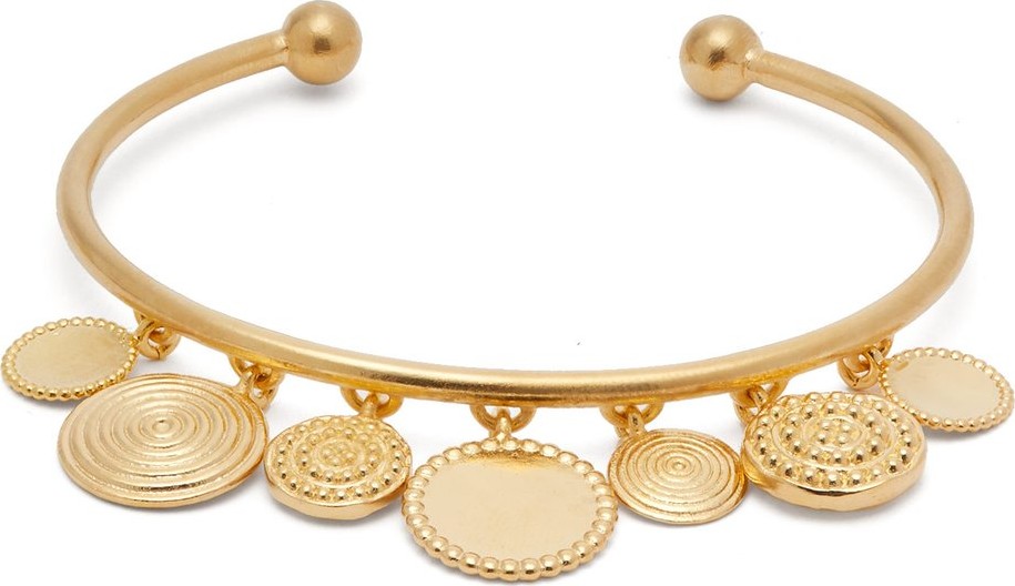 Joelle Kharrat Moneta gold-plated coin bangle