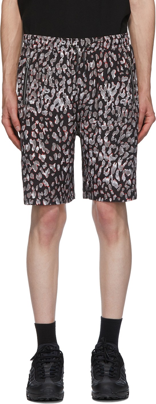 Stolen Girlfriends Club Black & Grey Ink Cat Lounge Shorts