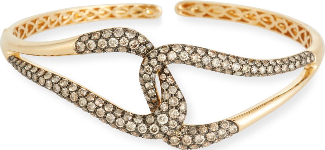 Etho Maria 18k Gold & Brown Diamond Link Bracelet, 3.69tcw