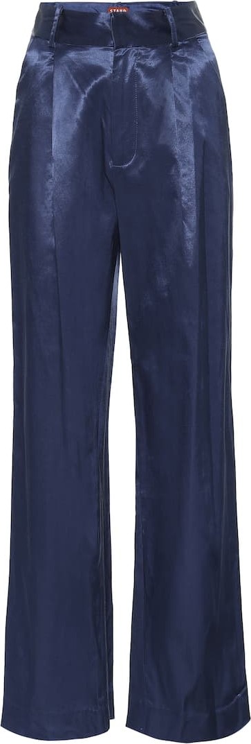 Staud Bruco cotton-blend wide-leg pants