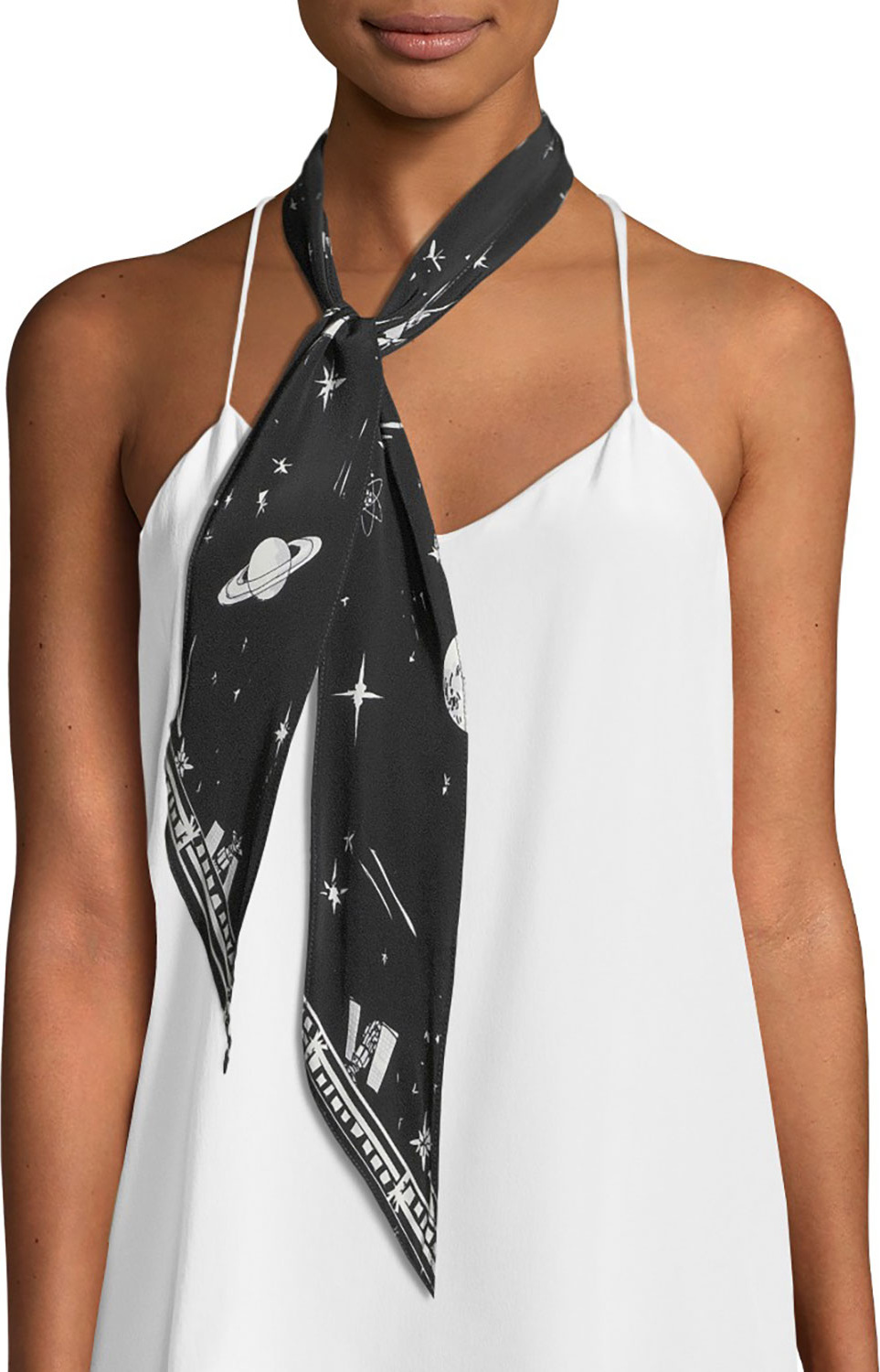 Rockins Cosmic Dancer Super Skinny Silk Scarf