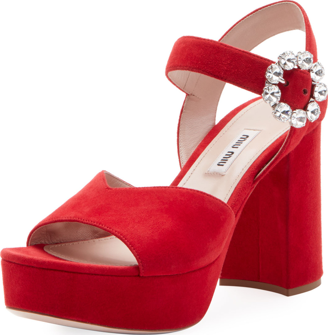 Miu Miu Suede High Platform Sandals