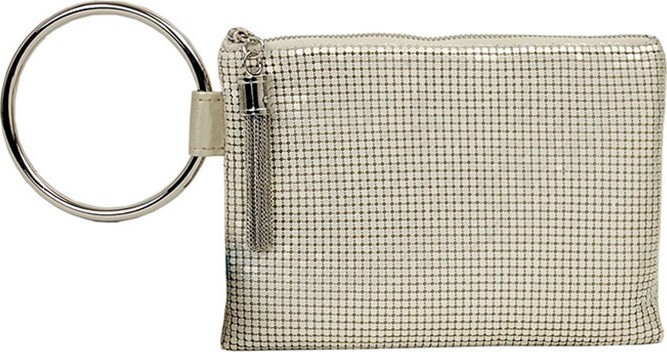 Whiting & Davis Chain Tassel Clutch Bag