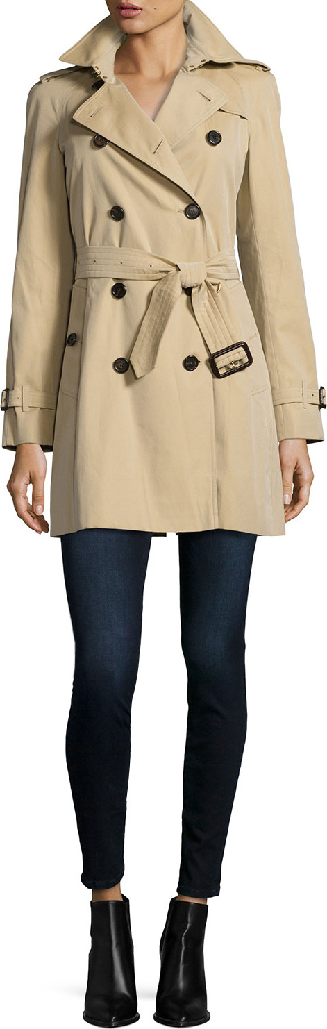 Burberry London England The Westminster - Mid-Length Classic Fit Heritage Trench Coat, Honey