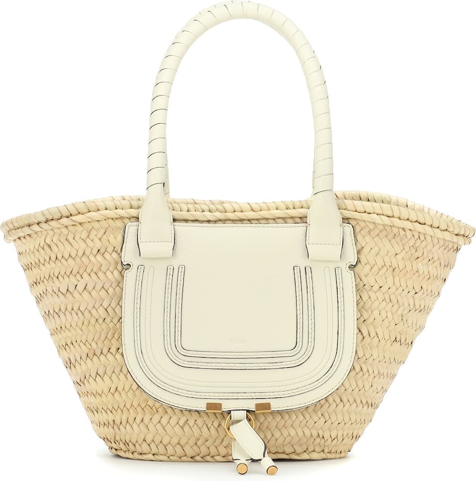 Chloe Marcie Medium raffia tote