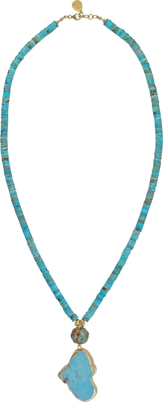Devon Leigh Jasper & Turquoise Pendant Necklace