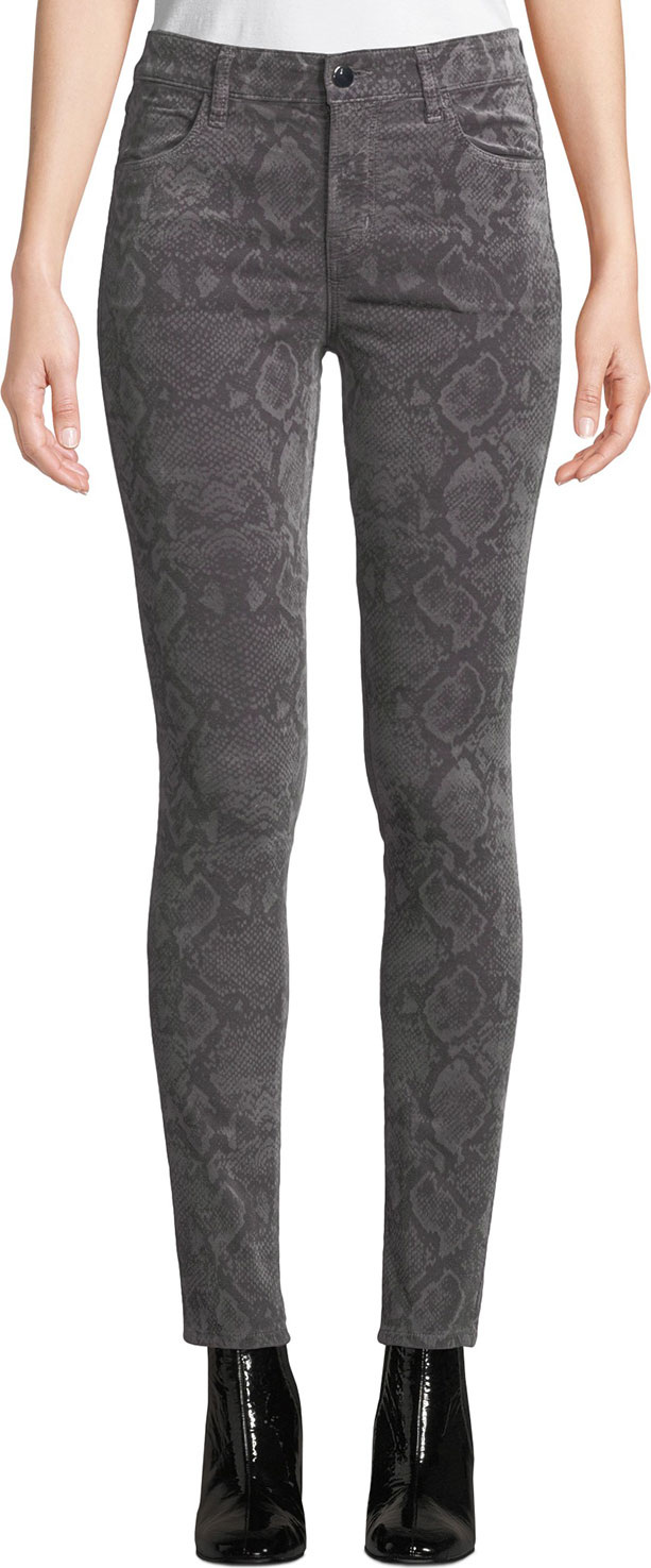 J BRAND Maria High-Rise Velvet Skinny Pants