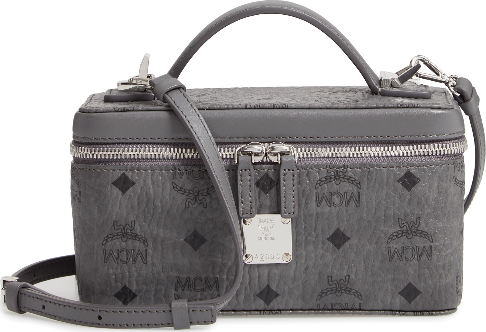 MCM Visetos Coated Canvas Vanity Case