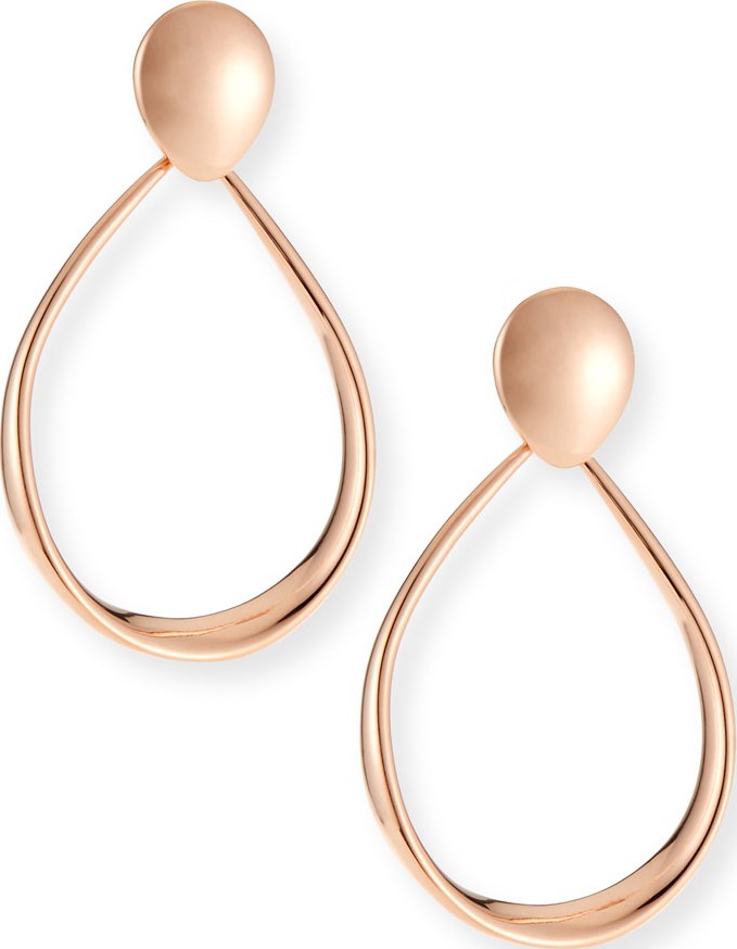 Alberto Milani 18k Rose Gold Electroform Oval Earrings