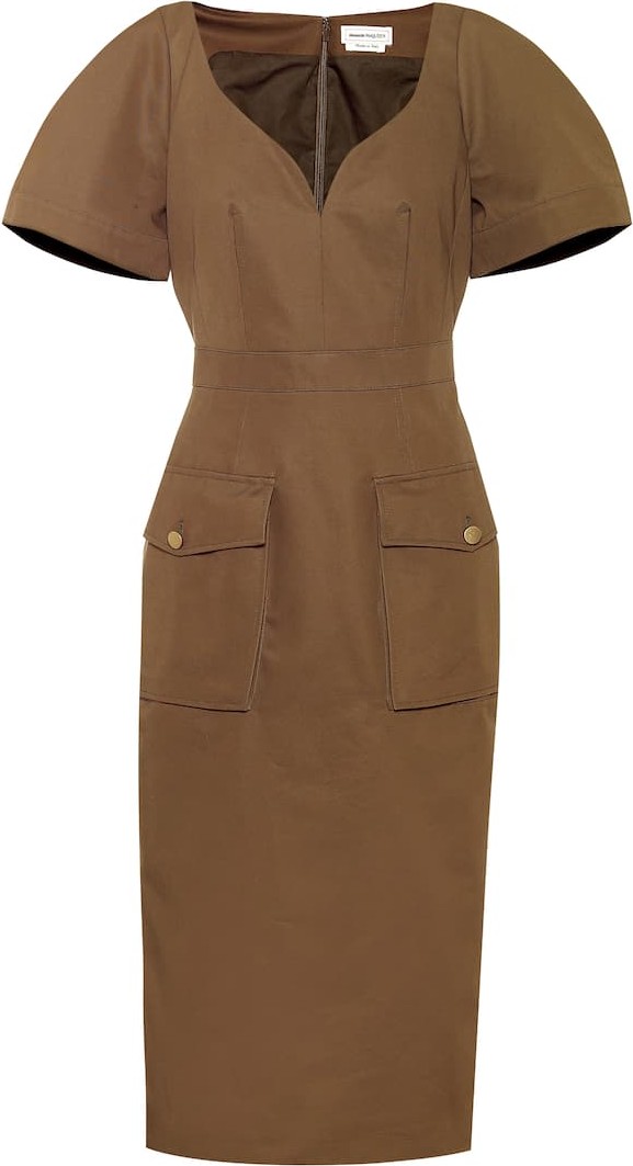 Alexander McQueen Cotton midi dress