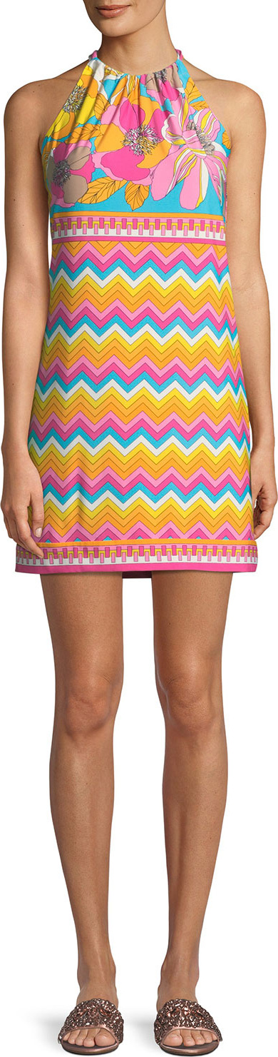 Trina Turk Summertime Bloom Vacaciones Sleeveless Mini Dress