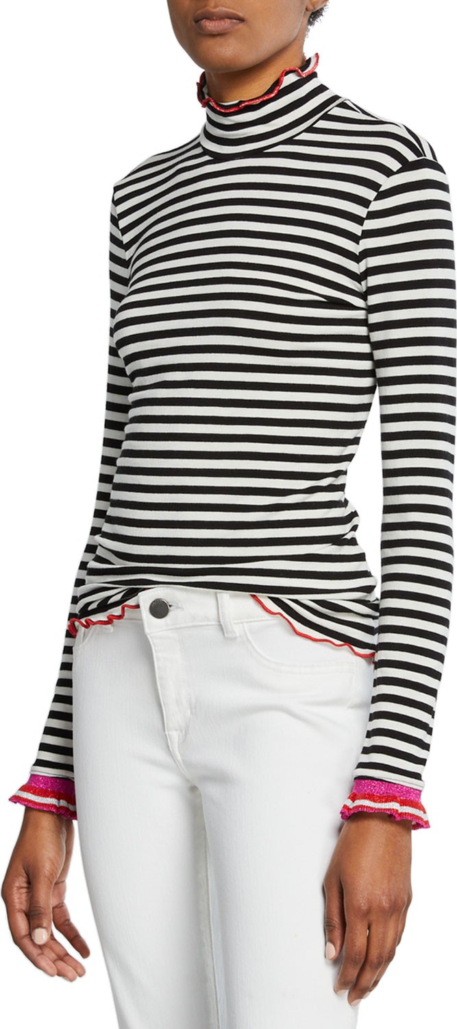 Splendid x Margherita Dolce Vita Striped Turtleneck Top